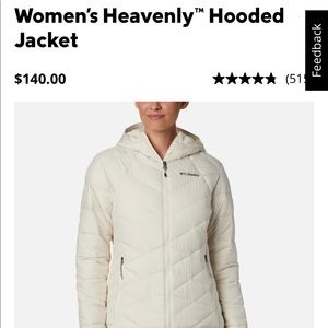 Columbia Heavenly Hooded Omni Heat Jacket - white